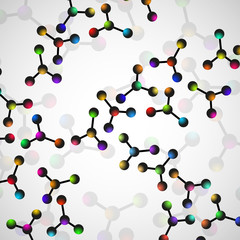 Molecule structure. DNA. Abstract background. Vector illustration. Eps10