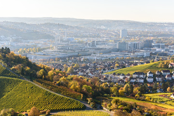 Vineyards at Stuttgart - beautiful wine region in the south of Germany