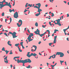 Pink organic camouflage -  seamless vector pattern