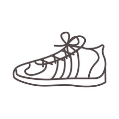 gym shoes sport equipment icon .fitness lifestyle design. vector illustration 