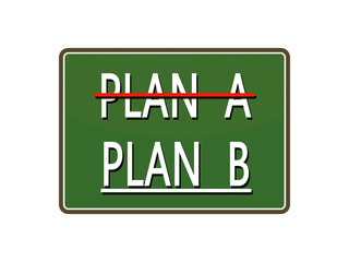 Chalkboard with the text Plan A Plan B