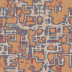 Abstract organic techno - seamless vector pattern