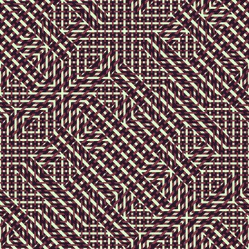 Abstract seamless vector pattern of intersecting diagonal orname