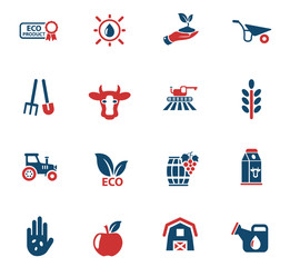 agricultural icon set