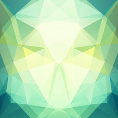 Abstract background consisting of triangles. Geometric design for business presentations or web template banner flyer. Vector illustration. Green, white colors