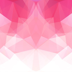 Background made of pink, white triangles. Square composition with geometric shapes. Eps 10