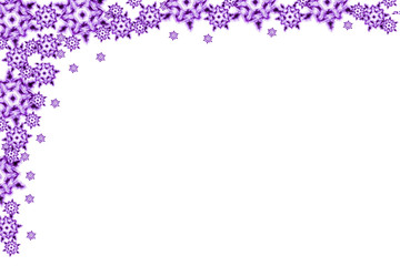 Fototapeta na wymiar violet snow flakes
