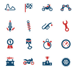 Fototapeta premium moto racing icon set