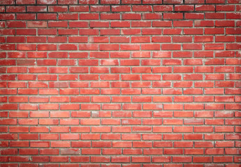 Fototapeta na wymiar Red bricks wall background and texture