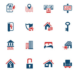 real estate icon set