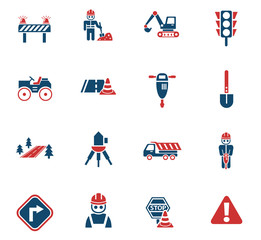 road repairs icon set
