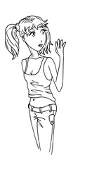 Meisje besteld er vier