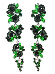 earrings with bright crystals jewelry
