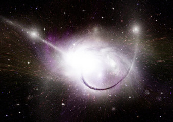 Obraz premium Stars, dust and gas nebula in a far galaxy