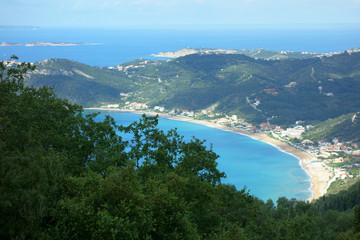 Fototapeta na wymiar Agios Georgios Bay, Corfu Trail, Greece