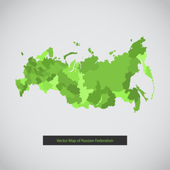 Russia map. Green color.