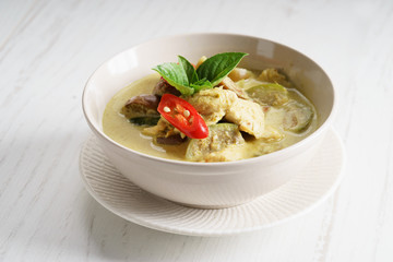 green curry chicken,thai food