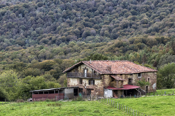 Fototapeta na wymiar Old house in Baztan Valley