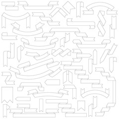 wheit ribbons on the white background