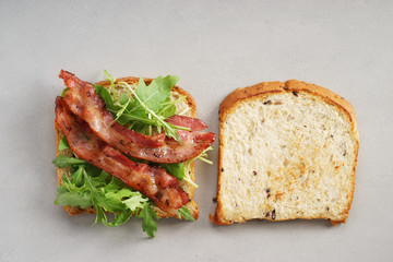 Bacon and Salad Sandwich