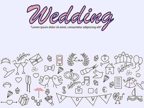 Wedding banner vector illustration