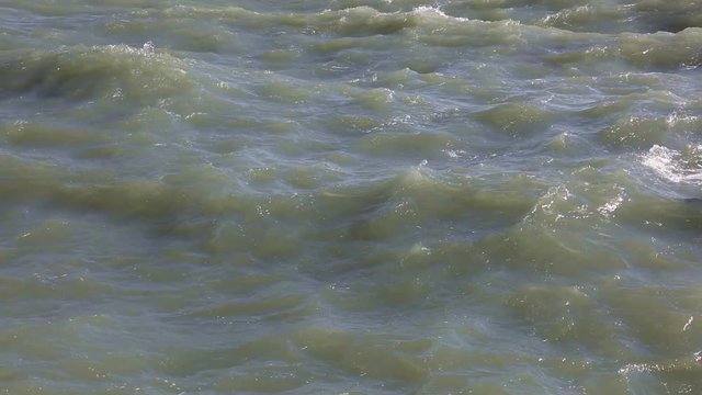 Stormy sea water surface close up
