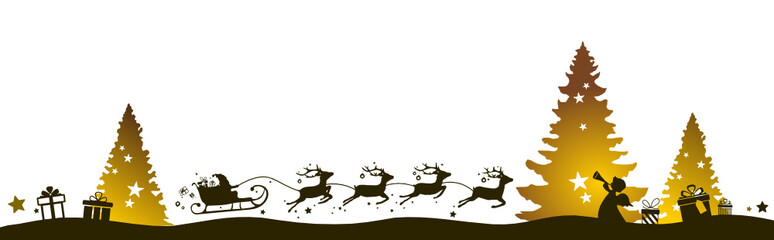 Christmas Reindeers with Sleigh
