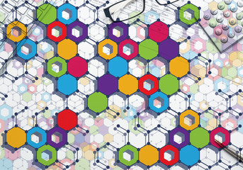 Colorful geometric backdrop