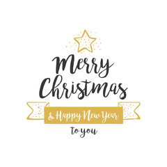 Christmas Overlay in Gold and grey at white background