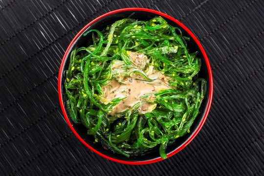 Japanese Chuka Salad with seaweed and sauce