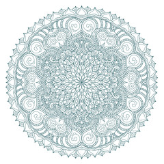 Round Mandala pattern with hand-drawn decorative elements.