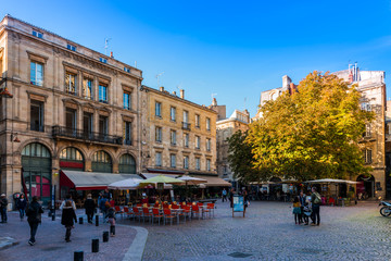 Naklejka premium Place Saint-Pierre à Bordeaux, Gironde, Nouvelle-Aquitaine, France