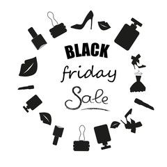 Black friday sale brochure, flayer, card, poster. Vector stock