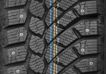 Vertical seamless texture of the winter tire tread