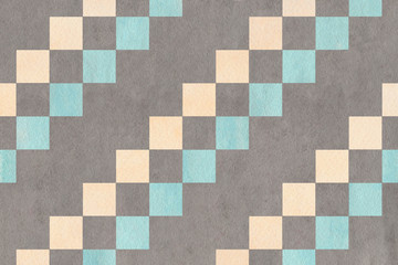 Watercolor square pattern.