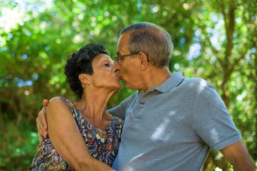 Fototapeta premium middle aged couple in the forest