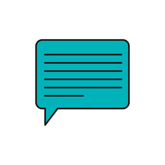 speech bubble icon. comic communication object over white background. vector illustration