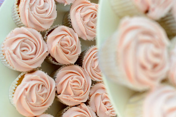 Rose cup cakes