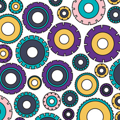 gears wheels icon multicolored background. vector illustration