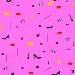 Comic fashion pattern.