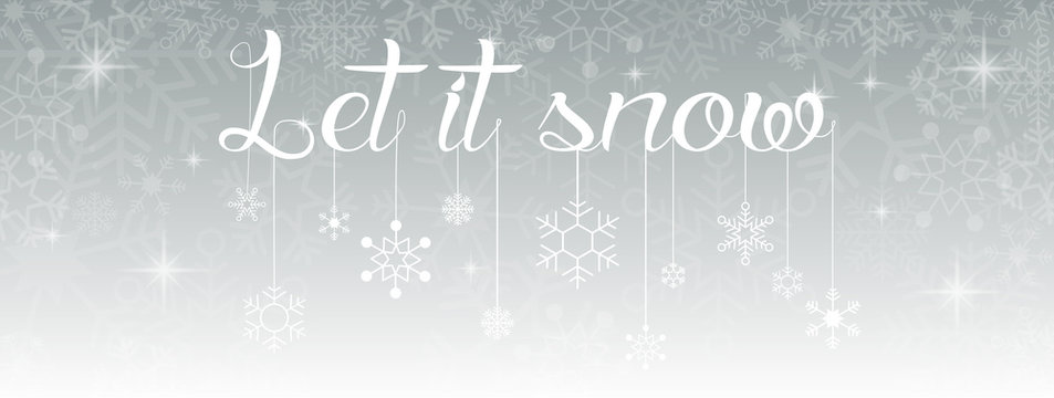 Christmas banner with snow