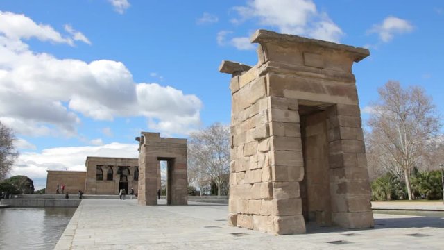 Temple of Debod Ancient Monument in Madrid