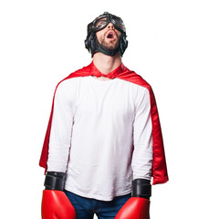 super hero wearing boxing gloves