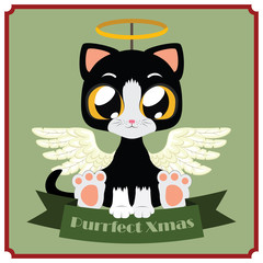 Christmas cat greeting