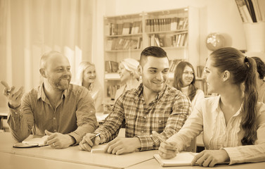 Students at extension courses