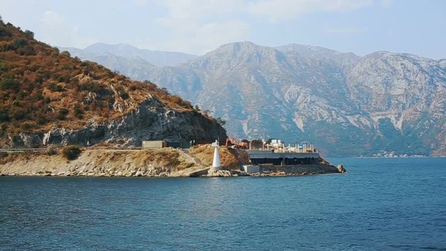 Look at the Montenegro mountains from the sea