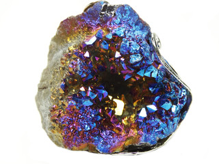 crystal quartz aura titan geode geological crystals - obrazy, fototapety, plakaty