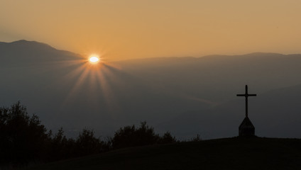 Massif de Belledonne - Coucher de soleil.