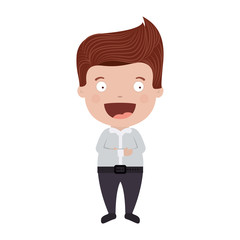 avatar male man cartoon smiling over white background. vector illustration