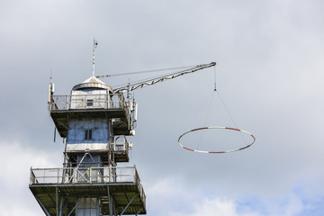 an old tower skydiving in Romania